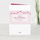 carte de félicitations mariage rose et violet (Dos)