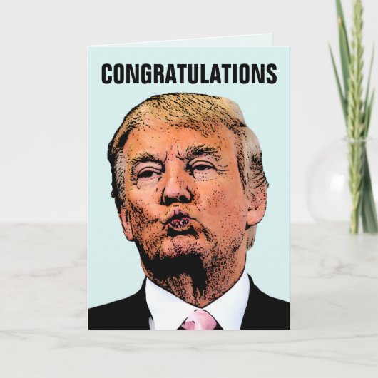 CARTE DE FÉLICITATIONS MARIAGE TRUMP (Devant)