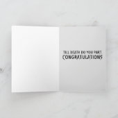 CARTE DE FÉLICITATIONS MARIAGES DE SKELETONS GOTHI (Intérieur)