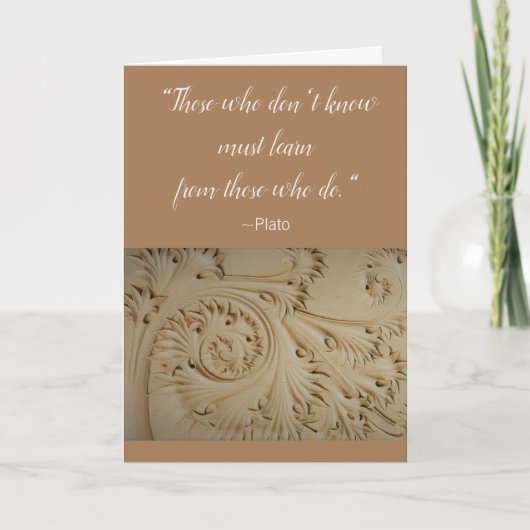 Carte de félicitations Master of Education Plato (Devant)