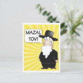 Carte de félicitations Mazal Tov - Rabbin juif (Debout devant)