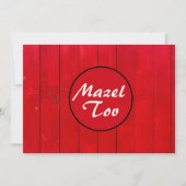 Carte de félicitations Mazel Tov, Bois Rouge, Rust (Devant)