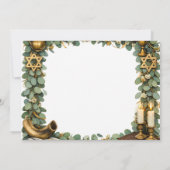 Carte de félicitations Mazel Tov, Botanic or vert (Dos)