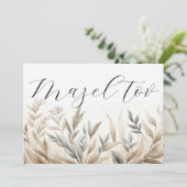 Carte de félicitations Mazel Tov, feuillage botani (Debout devant)