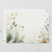 Carte de félicitations Mazel Tov, Feuillage botani (Dos)