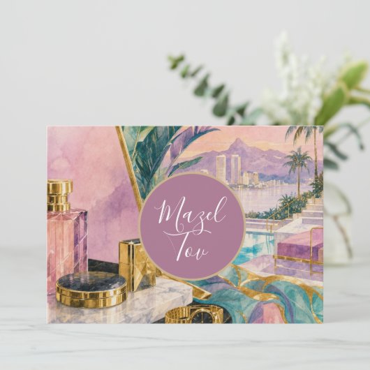 Carte de félicitations Mazel Tov, Luxe 80's (Debout devant)