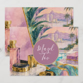 Carte de félicitations Mazel Tov, Luxe 80's (Devant / Derrière)