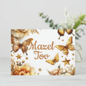 Carte de félicitations Mazel Tov, Papillons, Marro (Debout devant)