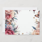Carte de félicitations Mazel Tov, Papillons Rose (Dos)