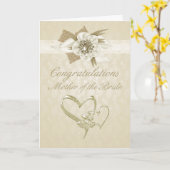 Carte de félicitations mère de la mariée crème bla (Fleur jaune)