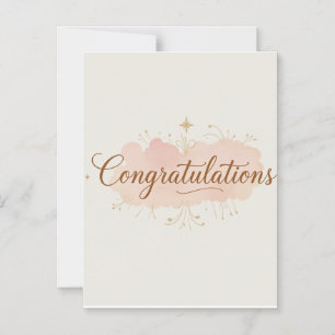 Carte de Félicitations – Message Simple et Élégant