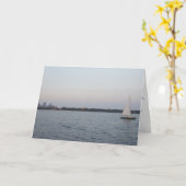 Carte de félicitations "Minneapolis Sailboat" (Fleur jaune)