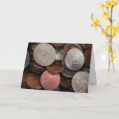 Carte de félicitations "Monnaie" (Fleur jaune)