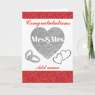 Carte de félicitations mrs&mrs personnalisée