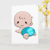 CARTE DE FÉLICITATIONS NAISSANCE GARÇON (Fleur jaune)