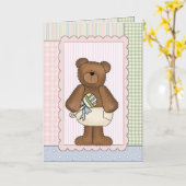 Carte de félicitations : Nounours BearWith un (Fleur jaune)