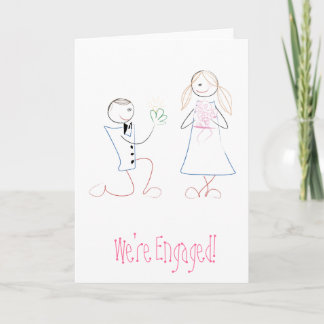 Carte de félicitations "Nous sommes fiancés !"
