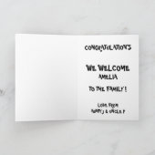 Carte de félicitations nouveau-né (Intérieur)