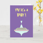 Carte de félicitations nouveau-né (Fleur jaune)