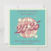 Carte de félicitations nouveau-né bébé 2025 nouvea (Devant)