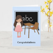 Carte de félicitations Ouverture d'une nouvelle éc (Fleur jaune)