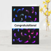 Carte de félicitations Paint Strokes (Fleur jaune)