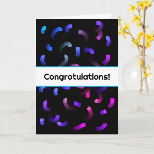 Carte de félicitations Paint Strokes (Fleur jaune)