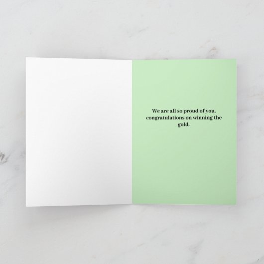 Carte de félicitations Paris Win (Intérieur)