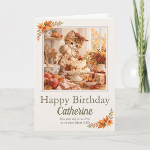 Carte de félicitations personnalisée pour chaton d