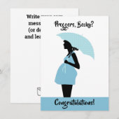 Carte de félicitations personnalisée Preggers (Devant / Derrière)