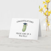 Carte de félicitations Pickle Dill pour diplômé av (Fleur jaune)