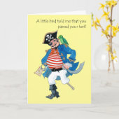 Carte de félicitations Pirate (Fleur jaune)