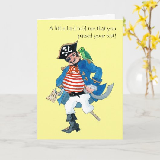 Carte de félicitations Pirate (Fleur jaune)