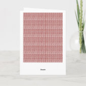 Carte de félicitations pliée (Dos)