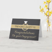 Carte de félicitations pliée pour fiançailles (Fleur jaune)