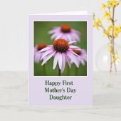 Carte de félicitations Polka Dot Blossom (Fleur jaune)