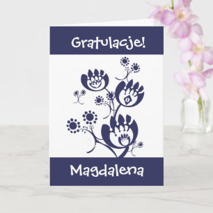 Carte de félicitations polonaise
