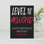 Carte de Félicitations pour 18 ans débloquée (Debout devant)