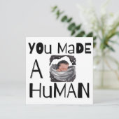 Carte de félicitations pour bébé (Debout devant)