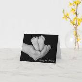 Carte de félicitations pour bébé (Fleur jaune)