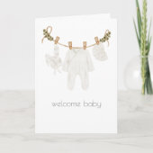 Carte de félicitations pour bébé Boho de bienvenue (Devant)