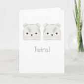 Carte de félicitations pour bébé Boho Twins (Devant)