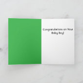 Carte de félicitations pour bébé de tracteur (Intérieur)