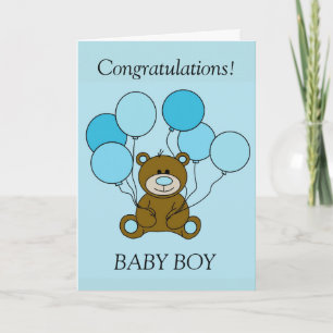 Carte de félicitations pour bébé garçon