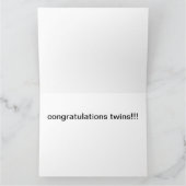 carte de félicitations pour bébé jumeau (Intérieur)