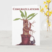 Carte de félicitations pour bébé Mandrake (Fleur jaune)