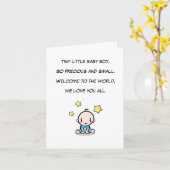 Carte de félicitations pour bébé, voeux pour nouve (Fleur jaune)