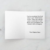 Carte de félicitations pour blouse de vétérinaire (Intérieur)