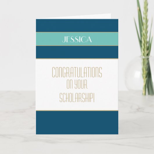 Carte de félicitations pour bourse (Devant)