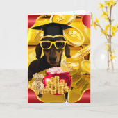 Carte de félicitations pour diplômé (Fleur jaune)